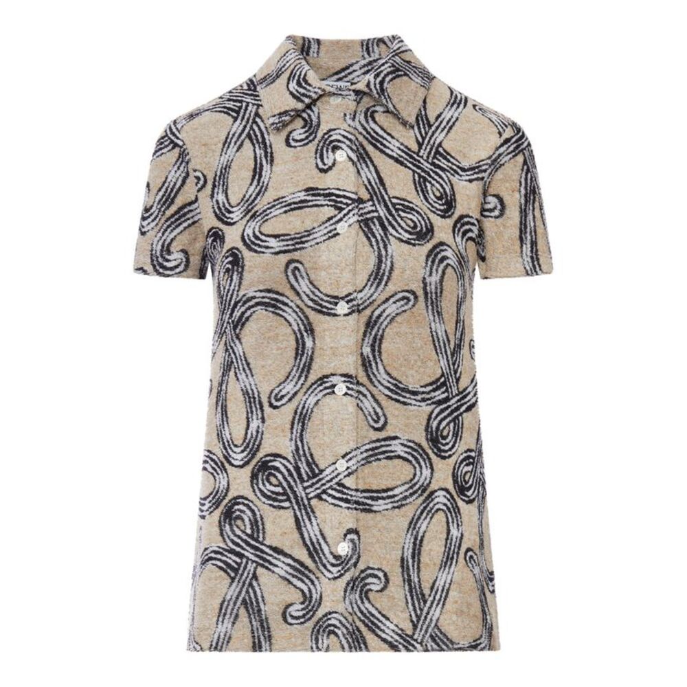 Loewe X Paula`S Ibiza Women Terry Cloth Shirt With All-Over Anagram Jacquard
